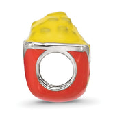 Sterling Silver Reflections Kids Enamel Popcorn Bucket With Star Bead